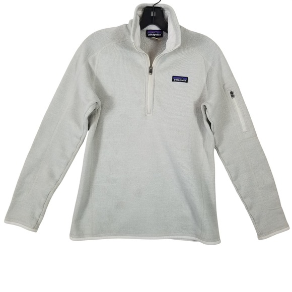 Patagonia Sweaters - Patagonia Womens Better Sweater 1/4 Zip Fleece Pullover Light Grey Medium